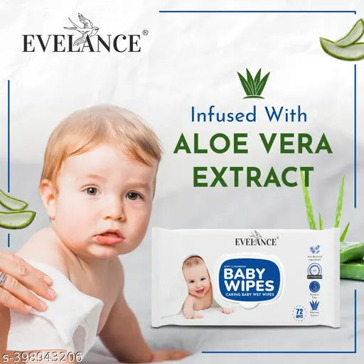 Evelance Aloe Vera Baby Wipes – Hypoallergenic & Chemical-Free